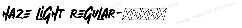 haze light regular字体转换